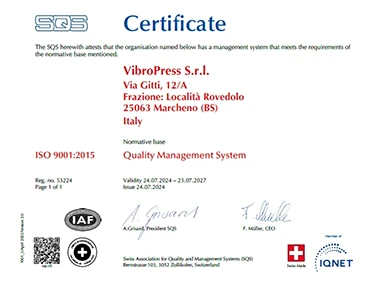 ISO 9001:2015 Certificate